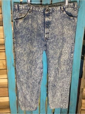 Vintage 90s Levi’s orange tab acid washed jeans size 40x27 (tag says 42x30)